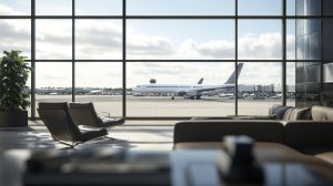 modern airport lounge