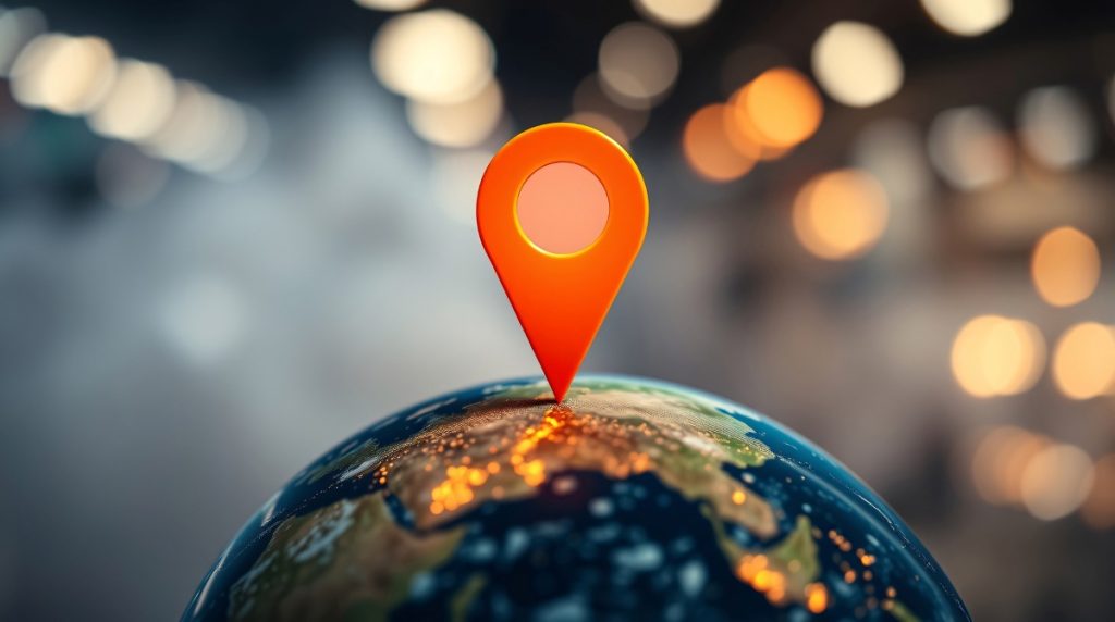 red location pin on a globe